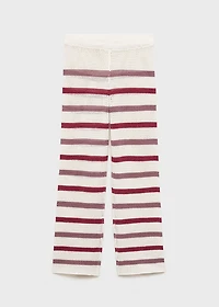 Knit pants with stripes