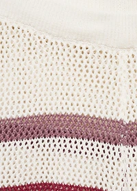 Knit pants with stripes