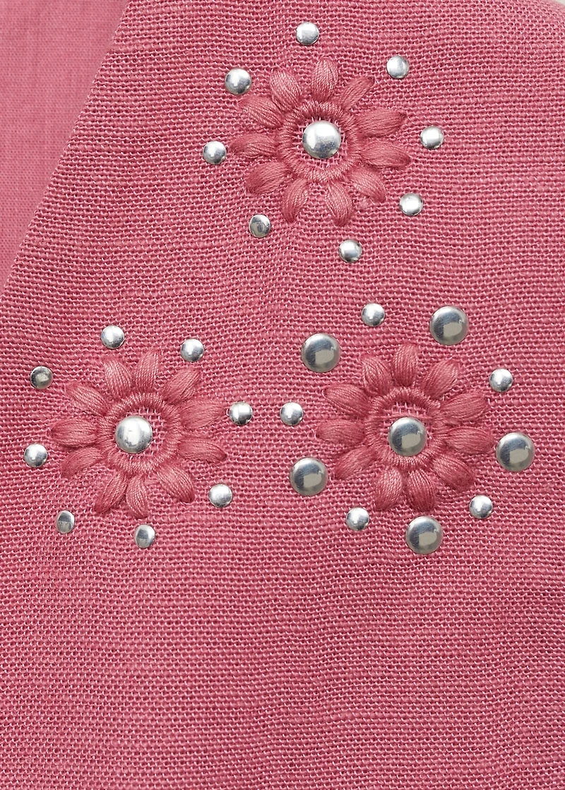 Embroidered vest with bows
