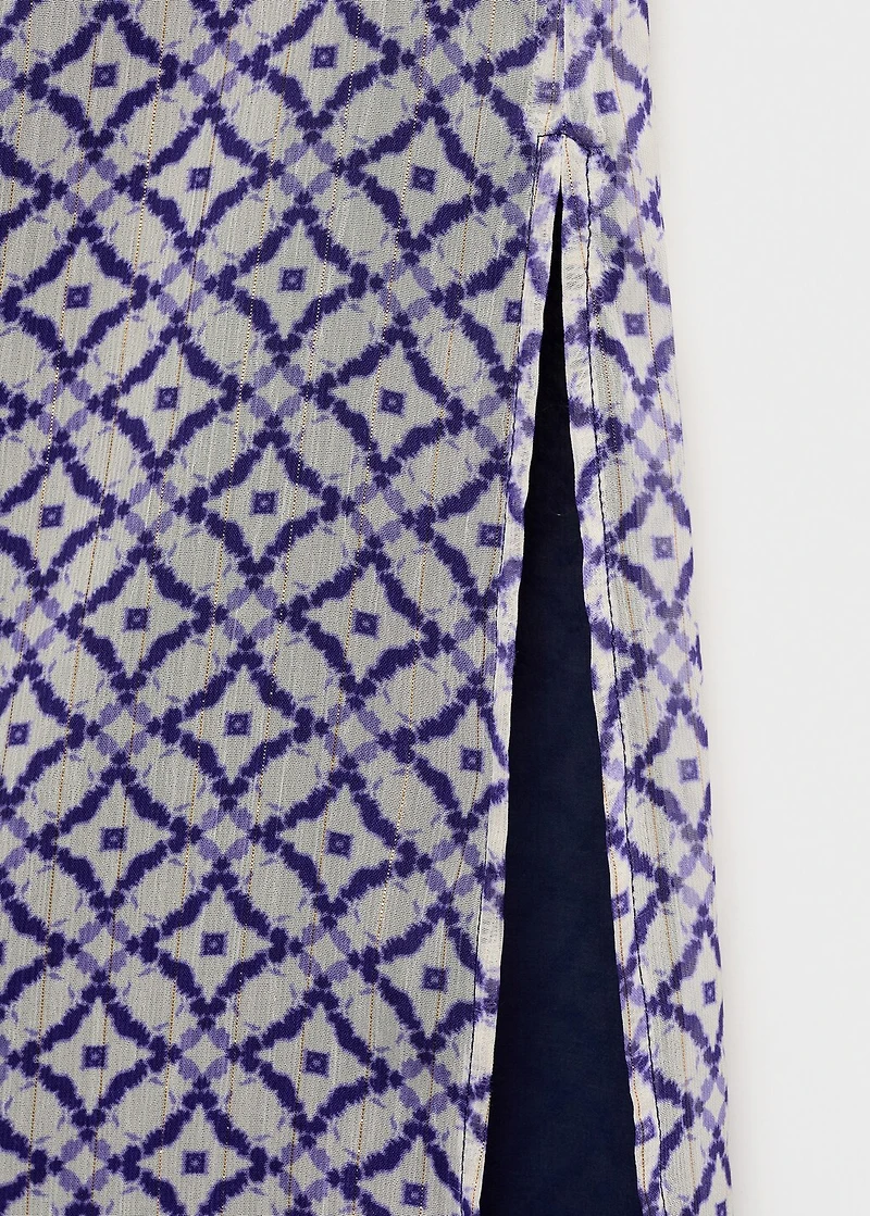 Halter-neck printed dress