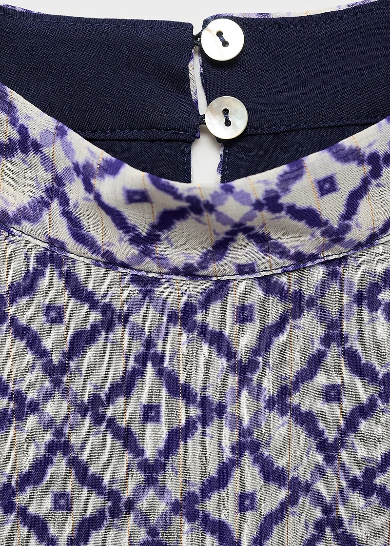 Halter-neck printed dress