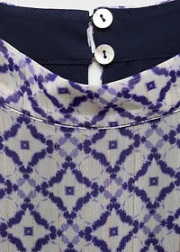 Halter-neck printed dress