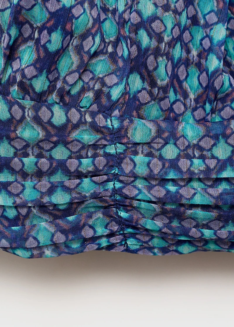 Halter-neck printed top