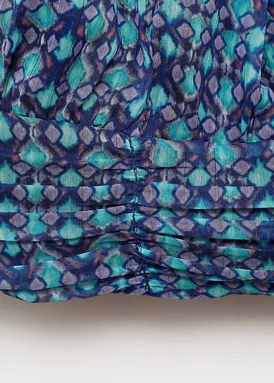 Halter-neck printed top