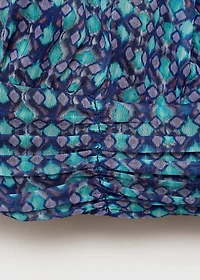 Halter-neck printed top