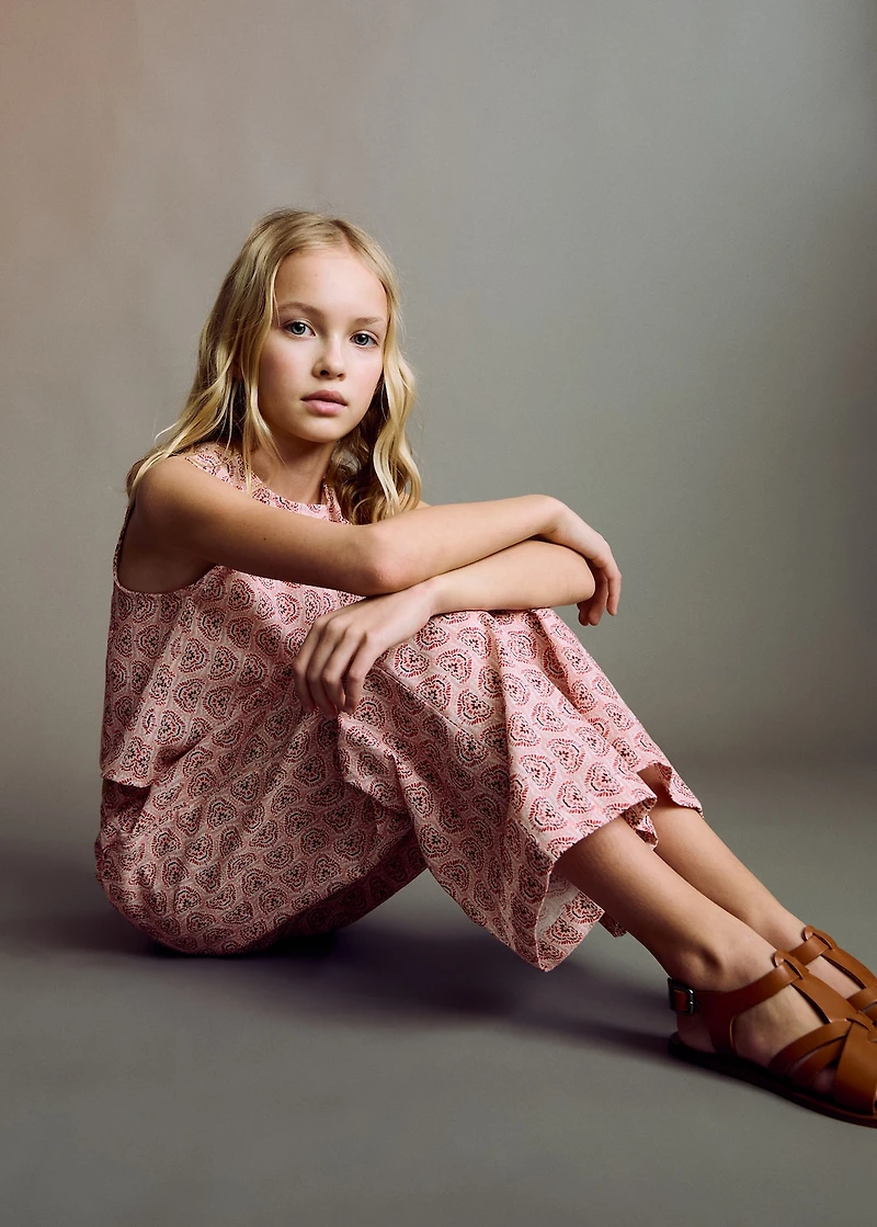 Printed cotton pants