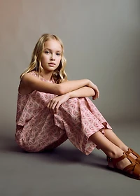 Printed cotton pants