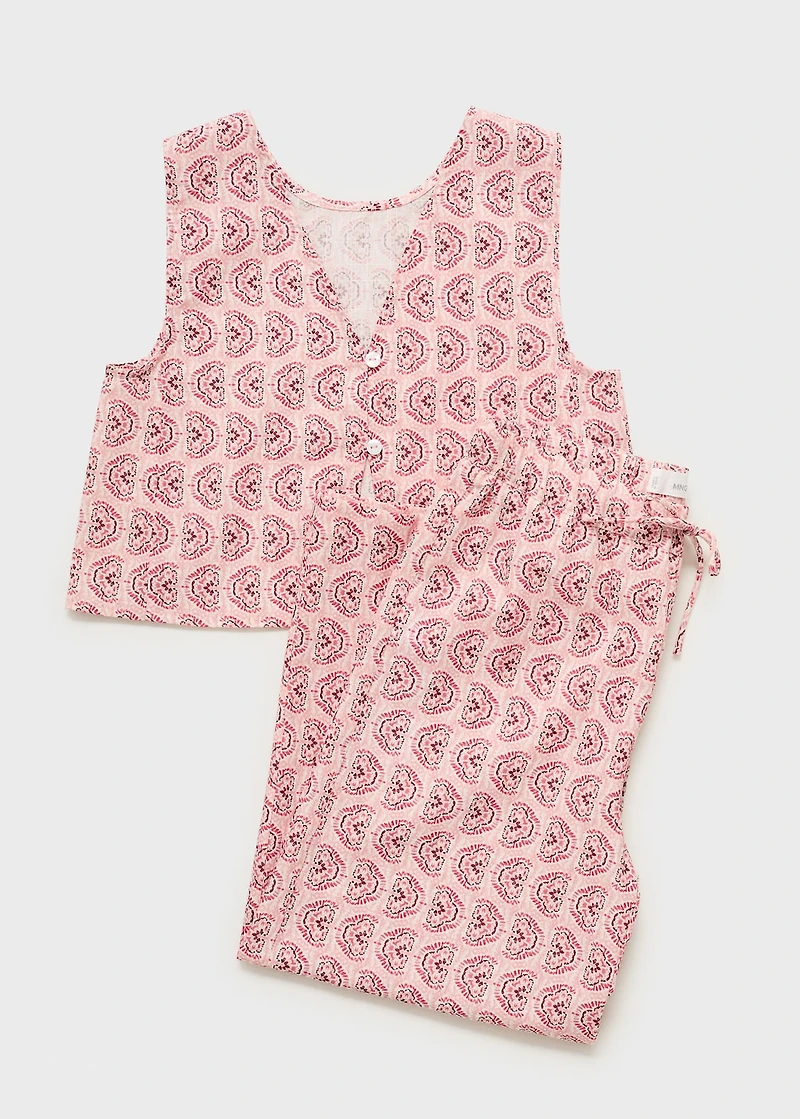 Printed cotton pants