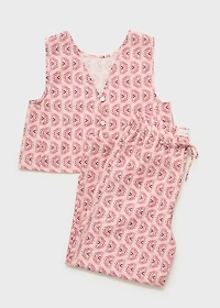 Printed cotton pants