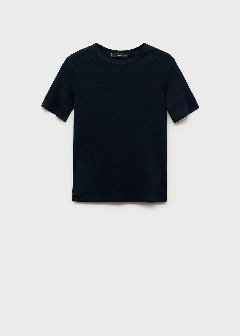 Fitted linen t-shirt