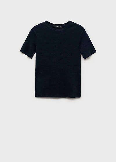 Fitted linen t-shirt