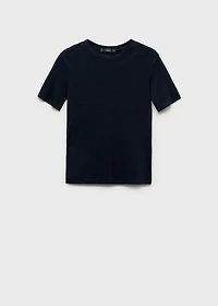 Fitted linen t-shirt