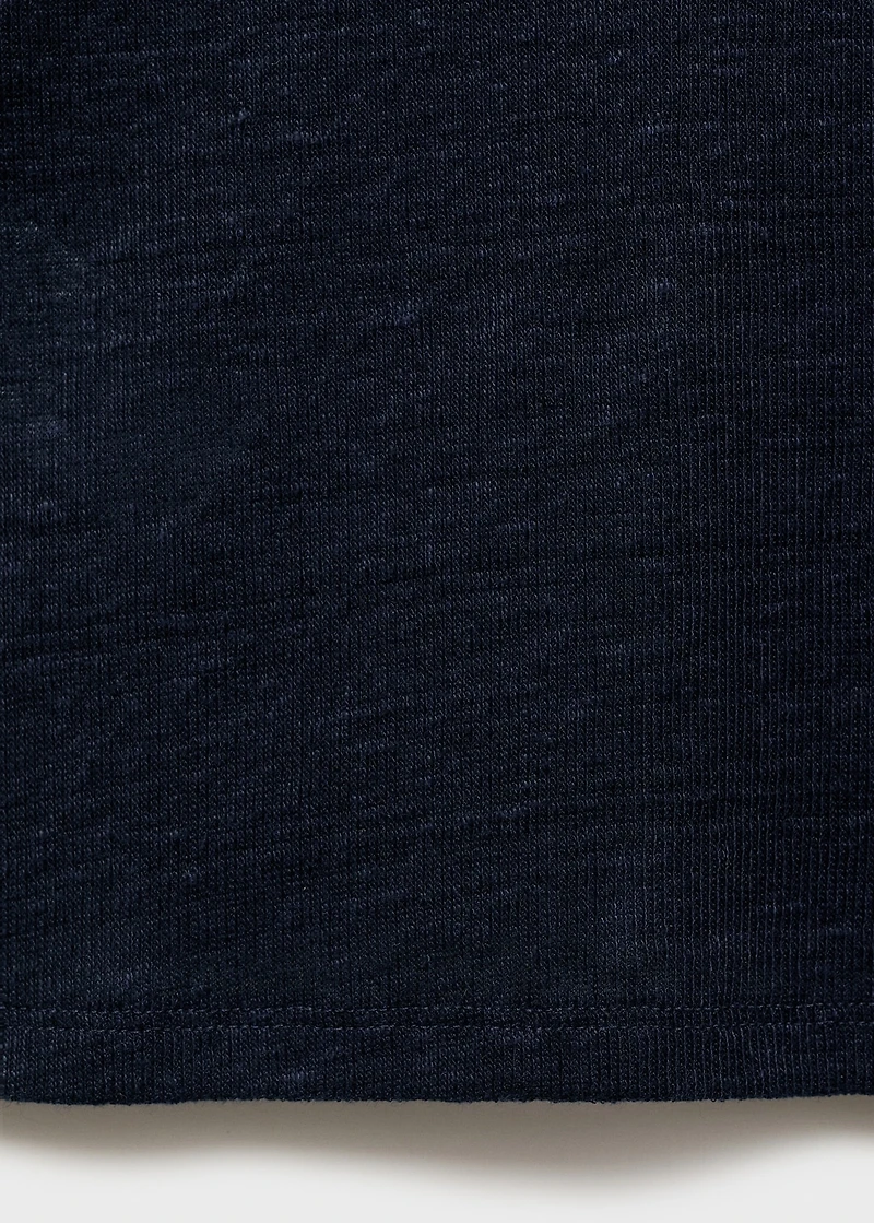 Fitted linen t-shirt