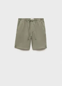 Cotton shorts with drawstring