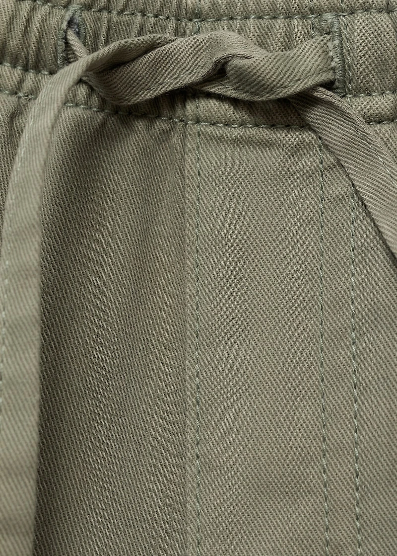 Cotton shorts with drawstring