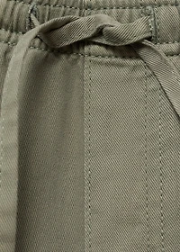 Cotton shorts with drawstring