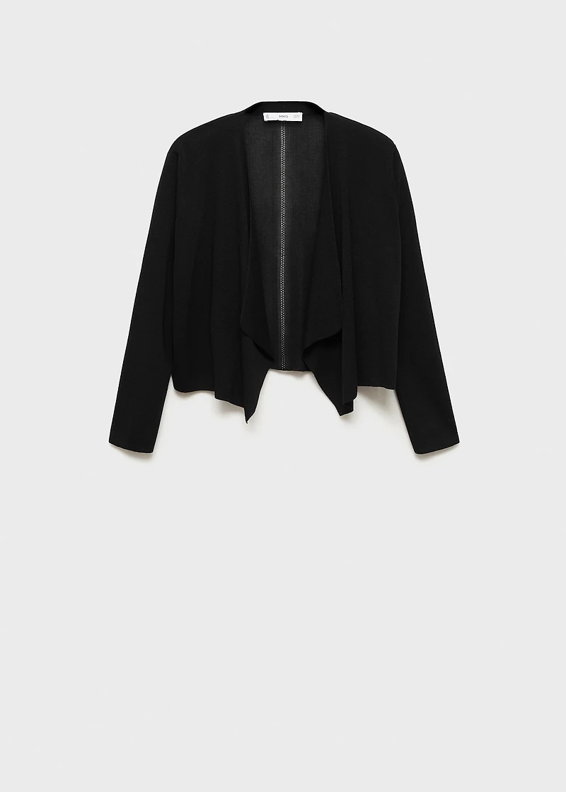 Knitted cropped cardigan