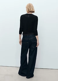 Knitted cropped cardigan