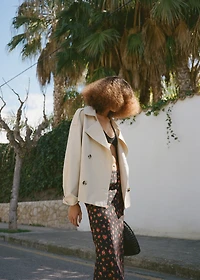 Long floral flared skirt