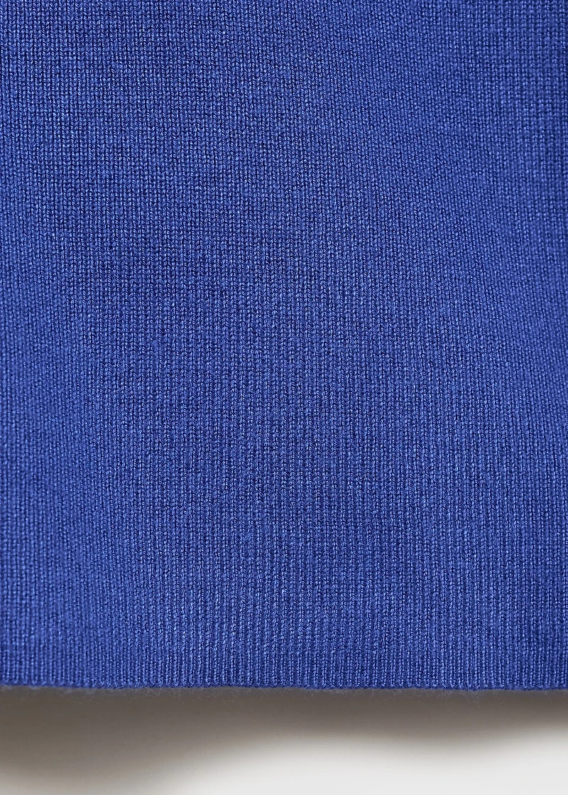 Polo-neck knitted top