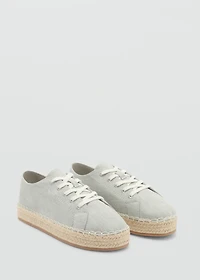 Lace-up cotton espadrilles