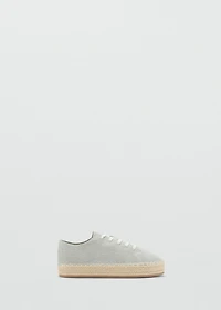 Lace-up cotton espadrilles