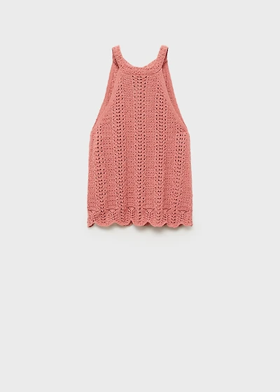 Openwork knit top