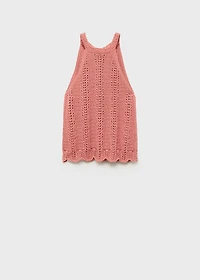 Openwork knit top