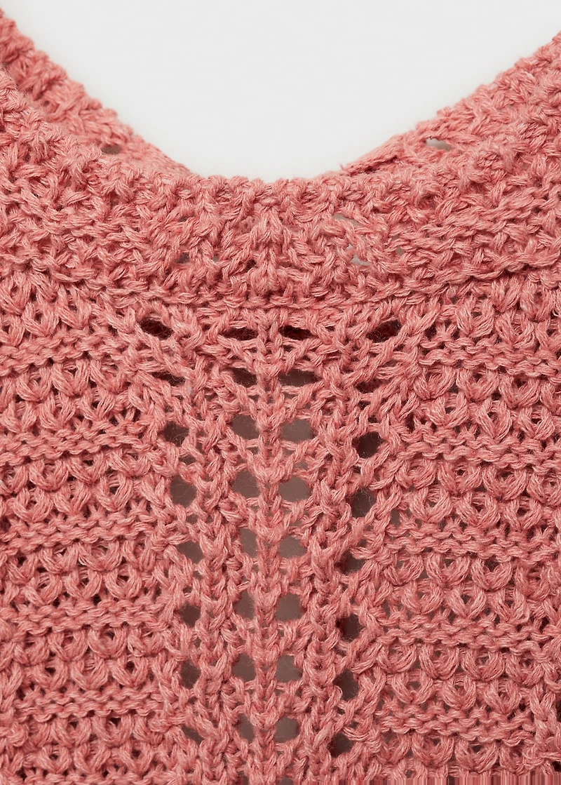 Openwork knit top
