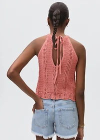 Openwork knit top