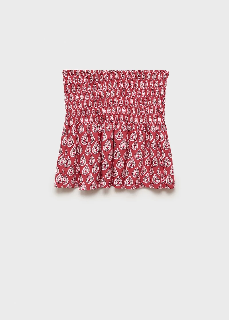 Printed pleated skirt