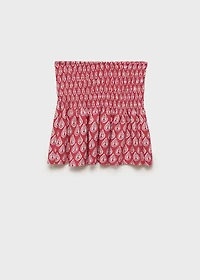 Printed pleated skirt