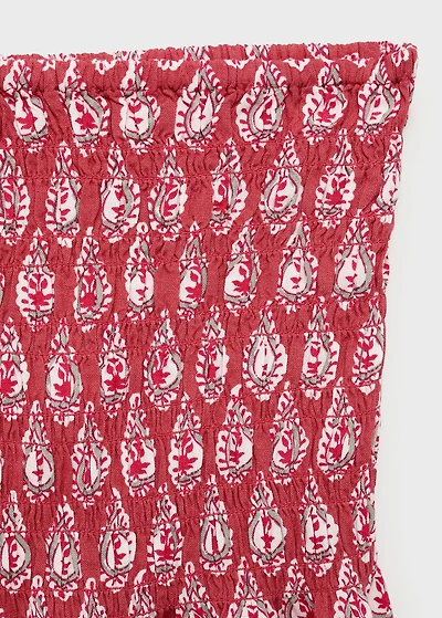 Printed pleated skirt