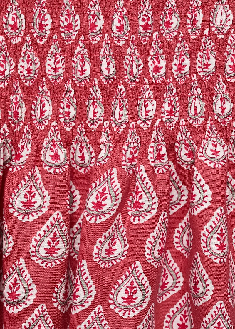 Printed pleated skirt