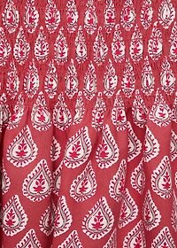 Printed pleated skirt