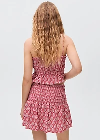 Printed pleated skirt