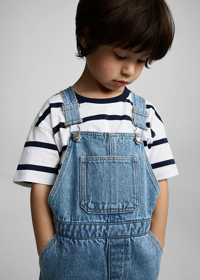 Short denim dungarees