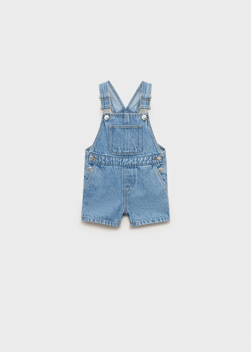 Short denim dungarees
