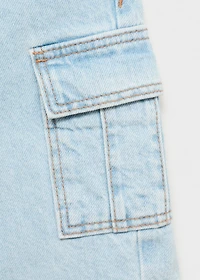Denim cargo shorts