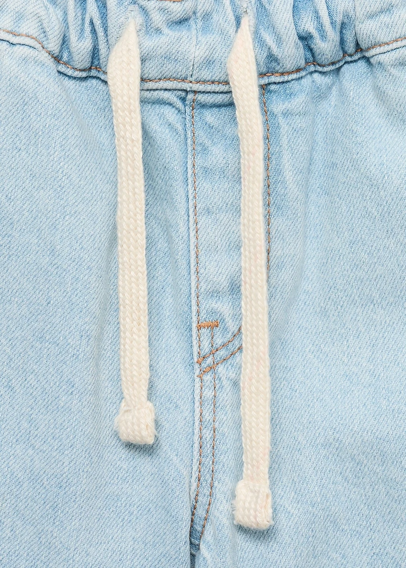 Denim cargo shorts