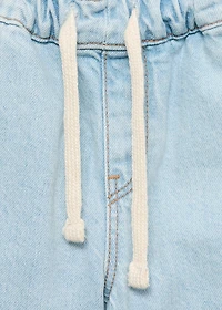 Denim cargo shorts