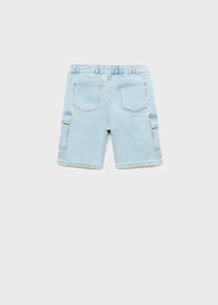 Denim cargo shorts