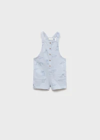 Palm-print dungarees