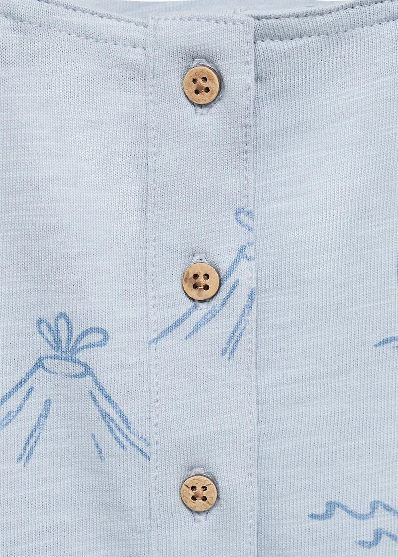 Palm-print dungarees