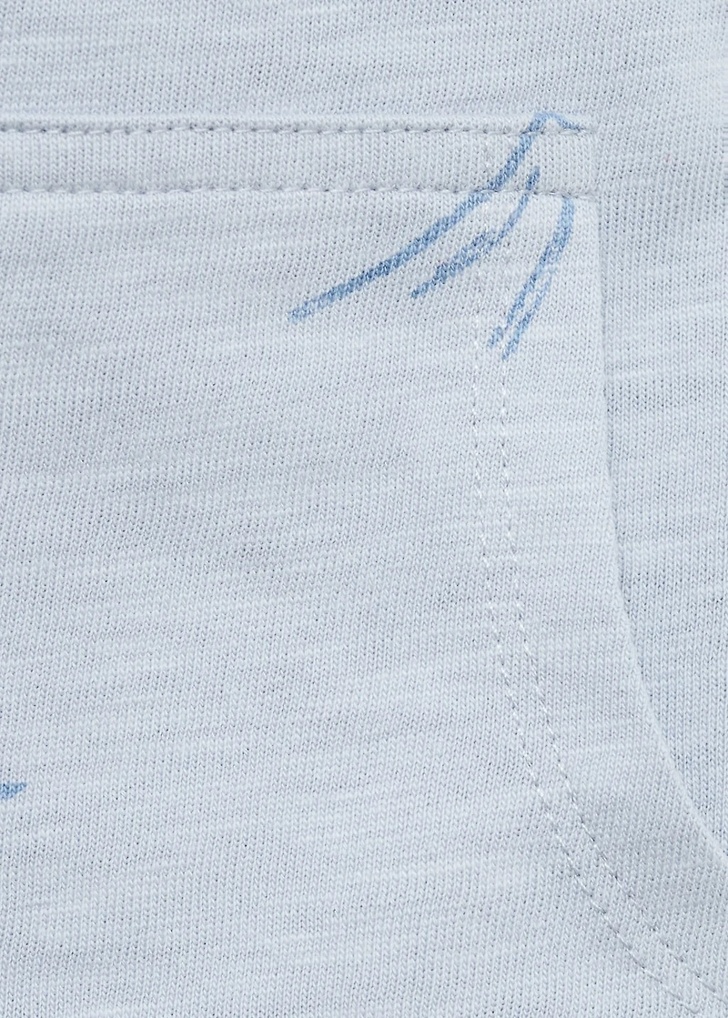 Palm-print dungarees