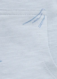 Palm-print dungarees