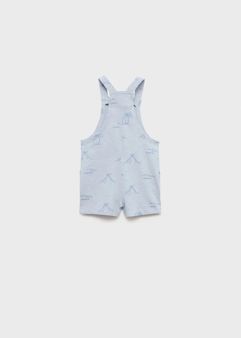 Palm-print dungarees