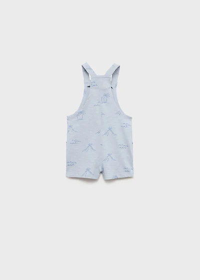 Palm-print dungarees