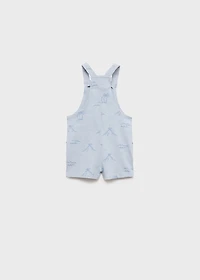 Palm-print dungarees