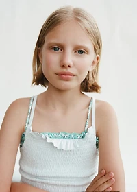 Printed bandeau bikini